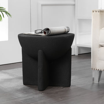 Brady 16.25" Minimalist Modern Drum Indoor/Outdoor Accent Table